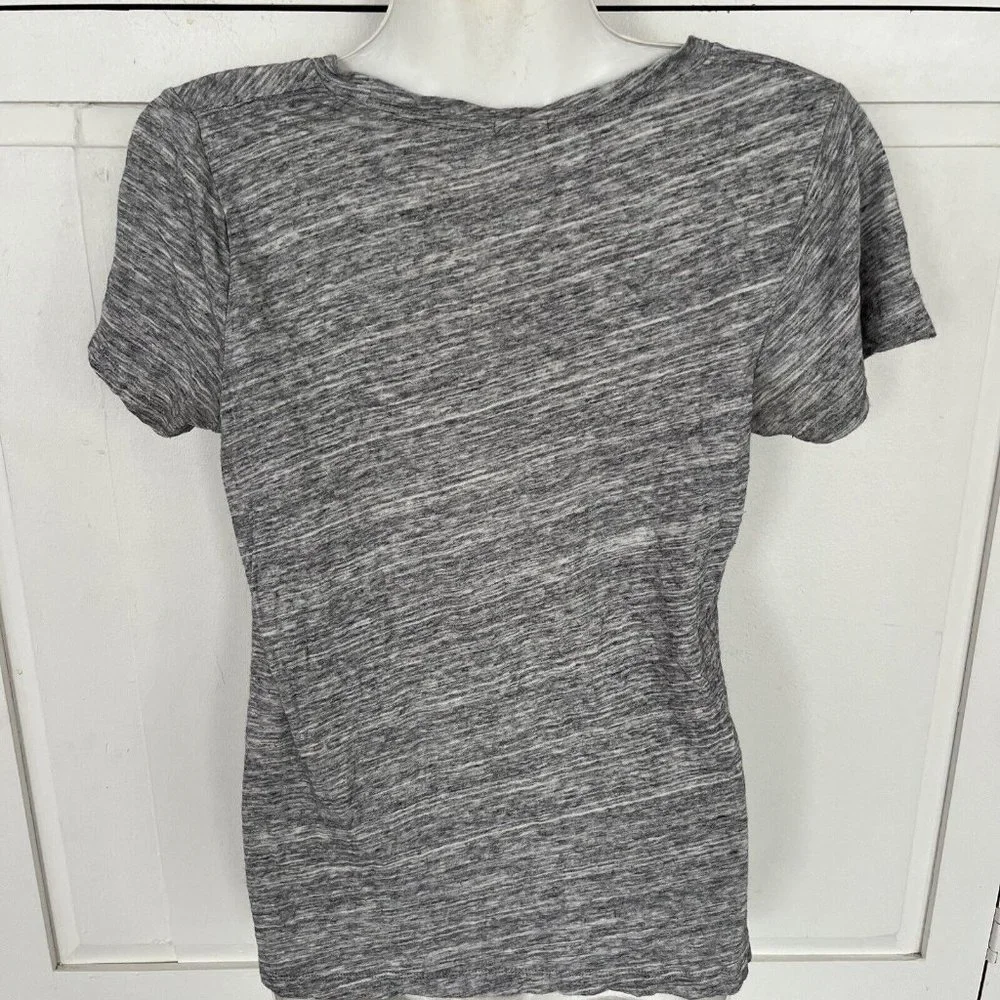 J Crew Collector Tee Top Womens XS Gray Salut Cheers Crew Neck Short Sle…